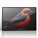 Framed wall art collection showcasing vibrant tropical birds on a black background, featuring intricate details and rich colors, perfect for enhancing home decor.