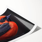 Tropical birds wall art rolled print showcasing a vibrant design with colorful parrots and exotic foliage, perfect for adding a lively touch to home decor.