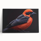 Tropical birds wall art collection displayed on a stretched canvas, showcasing vibrant colors and intricate designs, perfect for home decor or gallery walls.