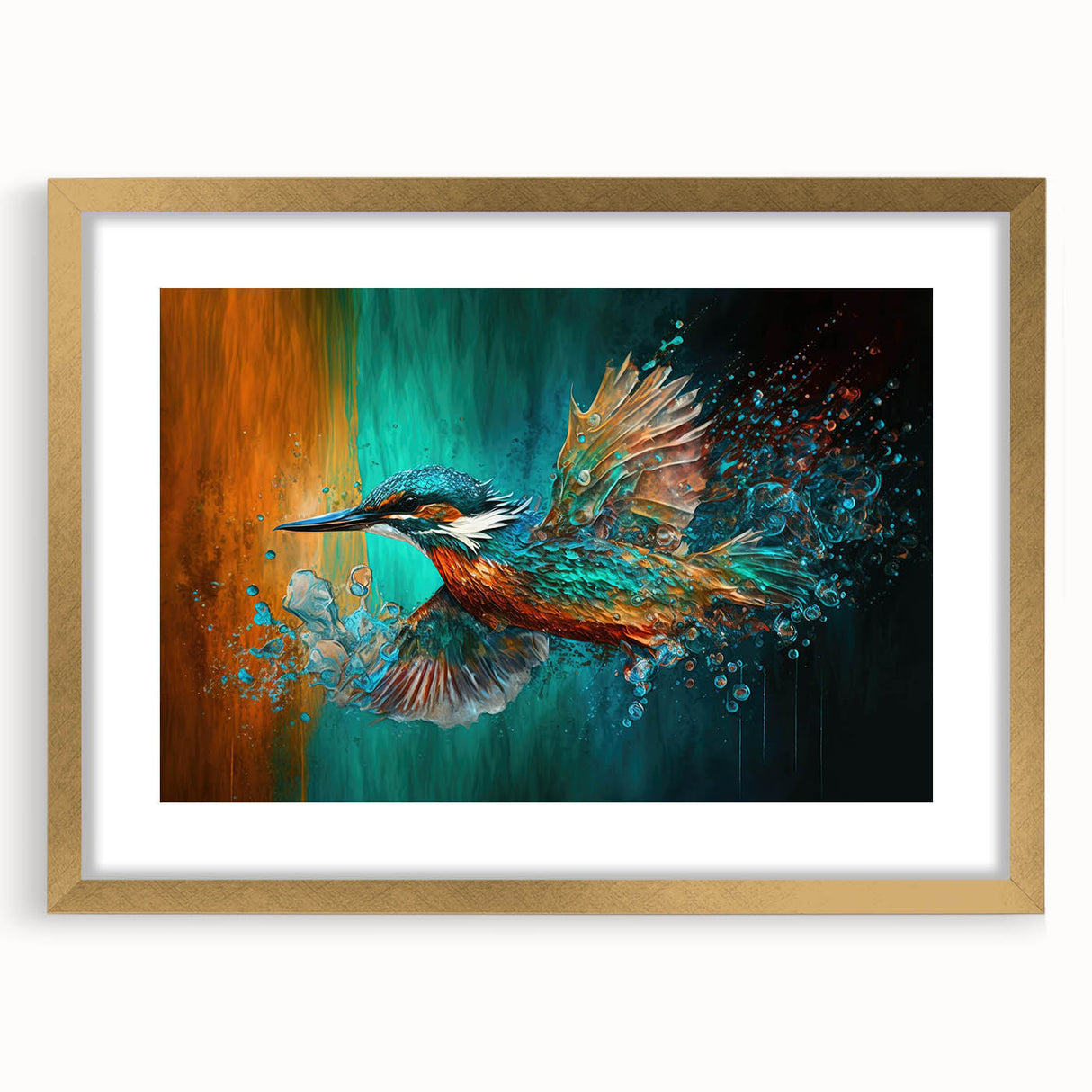 Tropical birds wall art collection featuring vibrant colors and intricate designs in a gold frame, ideal for enhancing home decor and adding a touch of nature.