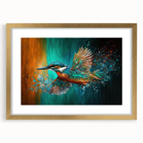 Tropical birds wall art collection featuring vibrant colors and intricate designs in a gold frame, ideal for enhancing home decor and adding a touch of nature.