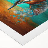 Tropical birds wall art design on rolled canvas, showcasing vibrant colors and intricate details, perfect for enhancing any living space or office decor.
