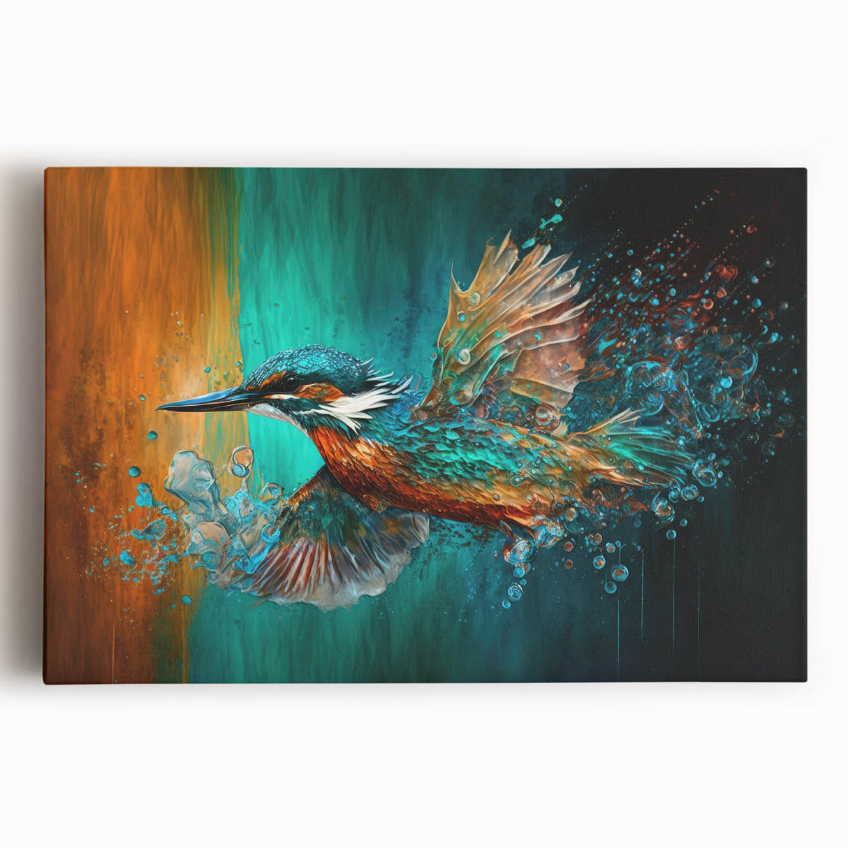 Tropical birds wall art collection featuring vibrant colors and intricate designs on stretched canvas, ideal for home decor and nature-themed interiors.