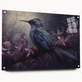 Tropical birds wall art collection displayed in a side view, showcasing vibrant colors and intricate details, mounted with pins for easy hanging.