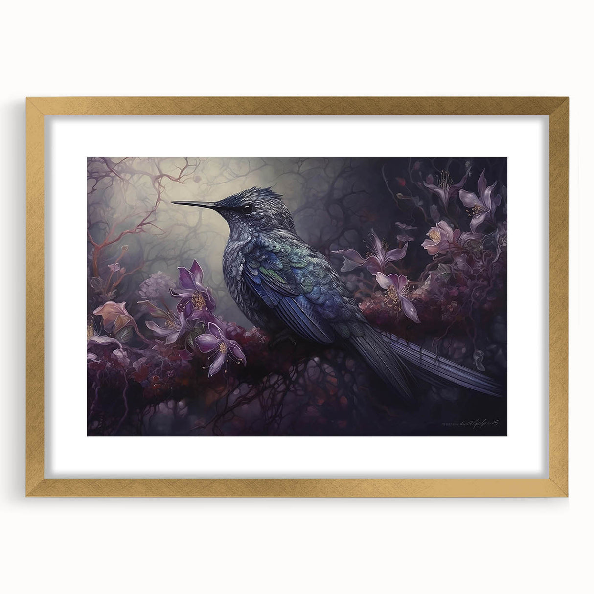 Tropical birds wall art collection framed in gold, showcasing vibrant colors and intricate designs, perfect for enhancing home decor. Ideal for bird lovers and art enthusiasts.