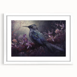Framed tropical bird wall art collection showcasing vibrant colors and intricate designs, featuring a white mat and sleek frame, ideal for enhancing home decor.