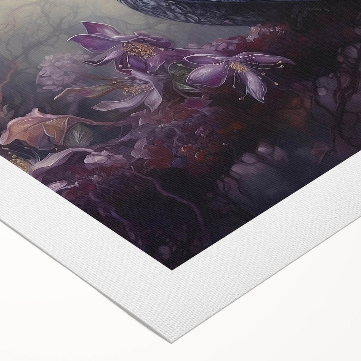Vibrant rolled canvas wall art showcasing a tropical bird design, featuring lush colors and intricate details, perfect for enhancing any living space decor.