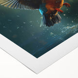 Tropical bird-themed wall art collection on rolled canvas, showcasing vibrant colors and intricate designs, perfect for enhancing home decor aesthetics.