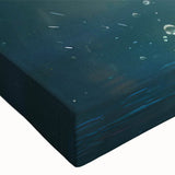 Close-up of a vibrant tropical bird wall art design on stretched canvas, showcasing colorful plumage and intricate details, ideal for home decor.