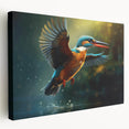 Tropical birds wall art collection displayed on stretched canvas, showcasing vibrant colors and detailed designs, ideal for enhancing home decor and nature-themed interiors.