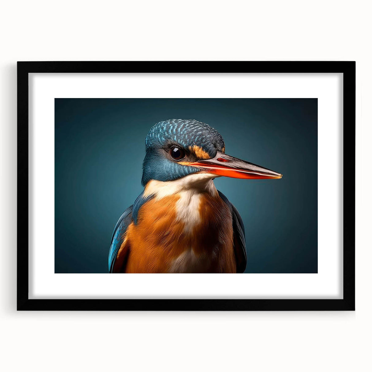 Tropical bird-themed wall art collection framed in black with a white mat, showcasing vibrant colors and intricate designs, ideal for home decor.