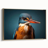 Framed wall art collection showcasing vibrant tropical birds on a golden background, perfect for enhancing indoor decor with a lively, exotic touch.