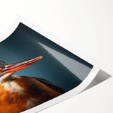 Vibrant tropical birds wall art rolled print showcasing colorful parakeets and exotic flowers, perfect for brightening home decor and enhancing any living space.