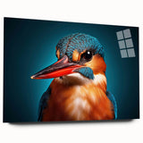 Vibrant tropical bird wall art collection displayed in an elegant acrylic glass frame, showcasing vivid colors and intricate details, ideal for enhancing home decor.