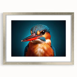 Tropical bird wall art collection featuring vibrant colors and intricate designs, framed in a silver mat, perfect for enhancing home decor with a nature-inspired theme.