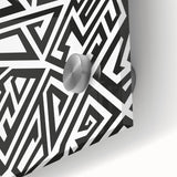 Close-up of a black and white abstract wall art design featuring fluid shapes and textures, perfect for modern home decor and artistic expression.