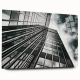 Large abstract wall art in black and white on acrylic glass, suitable for bedroom or dining room decor.