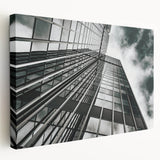 Black and white abstract design on a large stretched canvas, with dynamic brush strokes, suitable for kitchen wall art.