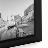 Historic Baltimore Harbor Art - Black and White Cityscape Decor