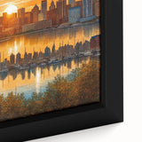 Sunset Baltimore Skyline Art - Warm and Vibrant Cityscape Decor