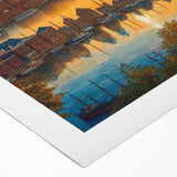 Sunset Baltimore Skyline Art - Warm and Vibrant Cityscape Decor