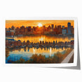Sunset Baltimore Skyline Art - Warm and Vibrant Cityscape Decor