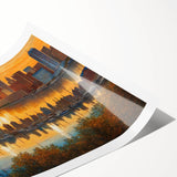 Sunset Baltimore Skyline Art - Warm and Vibrant Cityscape Decor