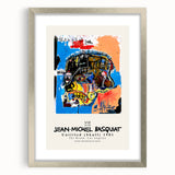 Textured abstract art print in vibrant colors on a silver-framed canvas, suitable for bedroom decor.