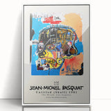 Modern art wall decor featuring abstract Basquiat design in white acrylic frame, suitable for nursery wall art.