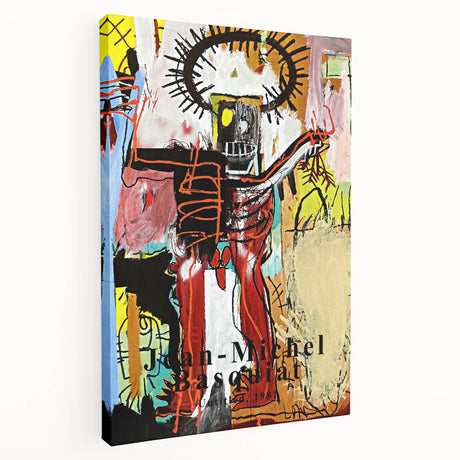 Contemporary avant-garde style artwork on stretched canvas, featuring a vibrant mix of neon colors.