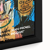 Extra large framed canvas featuring a textured, colorful abstract design on a black background, ideal for living room decor.