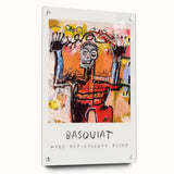 Large abstract wall art on acrylic glass, featuring vivid colors and avant-garde design, suitable for bedroom or dining room.