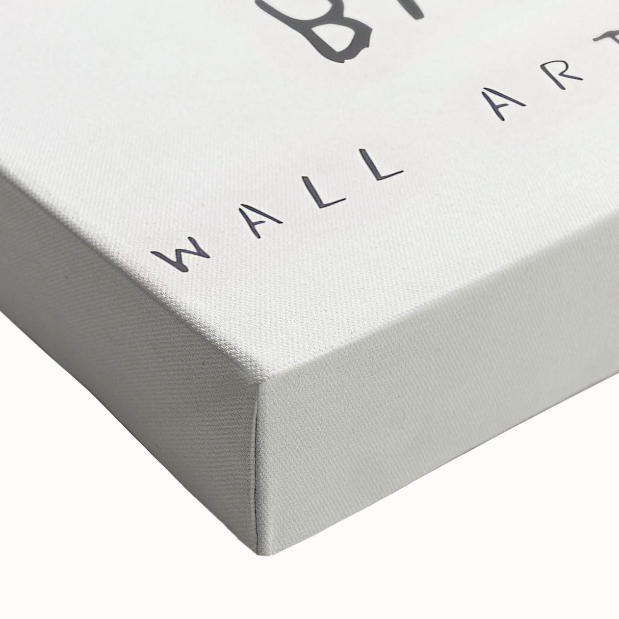 Large art featuring a close-up of a black and white abstract Basquiat design on stretched canvas.