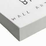 Large art featuring a close-up of a black and white abstract Basquiat design on stretched canvas.