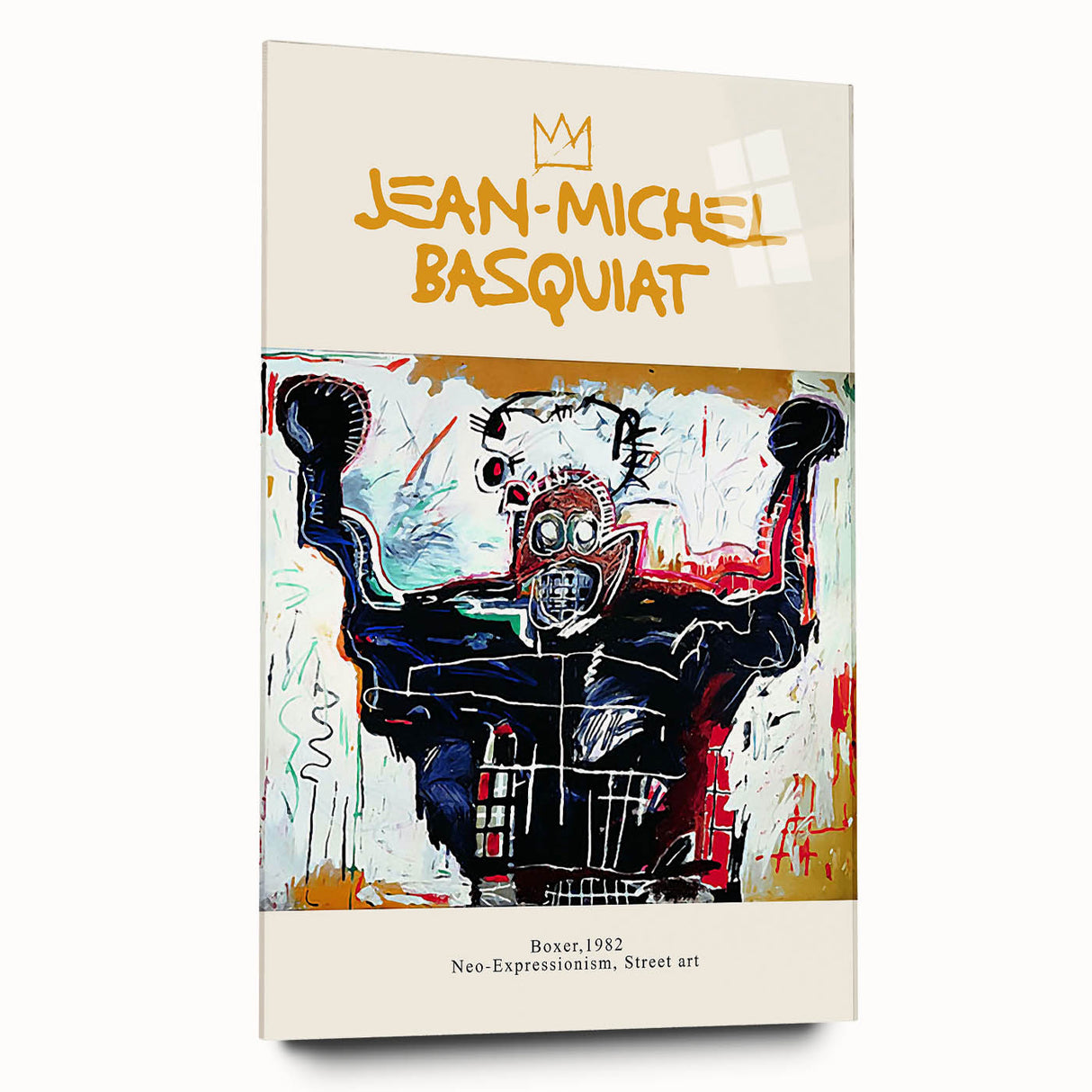 Large abstract wall art on acrylic, featuring vibrant, multicolored graffiti-inspired designs.