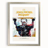 Textured abstract art print in bold primary colors on a framed canvas, suited for bedroom art.