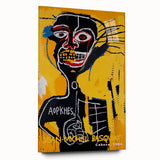 Large abstract wall art on acrylic glass, featuring bold black and white strokes, ideal for bedroom or dining room decor.
