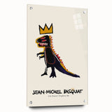 Large abstract wall art on acrylic, featuring dynamic shapes in bold colors, suitable for bedroom or dining room decor.