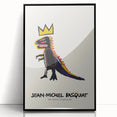 Large abstract wall art featuring expressive, colorful strokes on acrylic, framed in black.