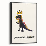 Black and white framed canvas featuring an abstract Basquiat design, ideal for bedroom wall art.