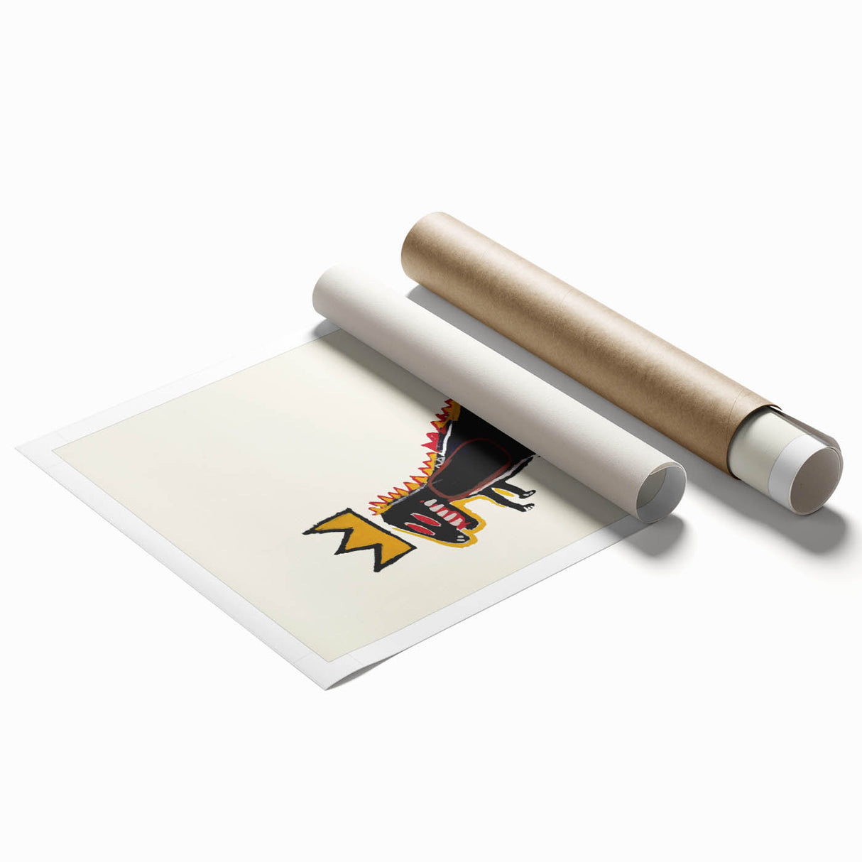Extra large rolled print featuring avant-garde floral art in vibrant colors, suitable for classy bathroom wall art.
