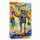 Large abstract wall art on acrylic glass featuring a dynamic mix of bold colors.