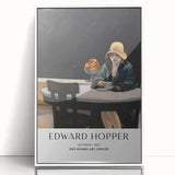 Modern art wall decor featuring an Edward Hopper design in muted colors on a framed acrylic, ideal for nursery wall art.