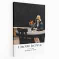 Edward Hopper-inspired large art on stretched canvas, featuring muted urban scene, ideal for kitchen wall art.