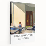 Edward Hopper-inspired large canvas with muted earth tones, ideal for kitchen wall art.