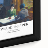 Close-up of a framed canvas featuring a black wall art piece with colorful, textured design, ideal for living room decor.