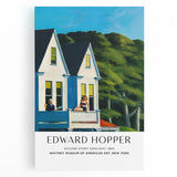 Black and white Edward Hopper styled large art on stretched canvas, suitable for kitchen wall decor.