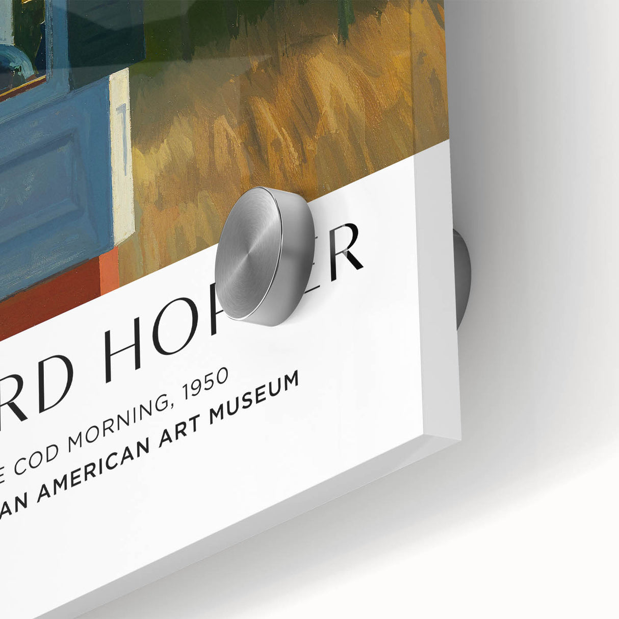 Large abstract wall art in mid-century modernist style on acrylic, featuring muted earth tones.