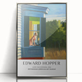 Mid-century modernist art featuring muted tones in a framed acrylic, ideal for modern art wall decor.