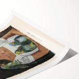 Extra large wall art featuring a line art depiction of Frida Kahlo with floral elements in monochrome.